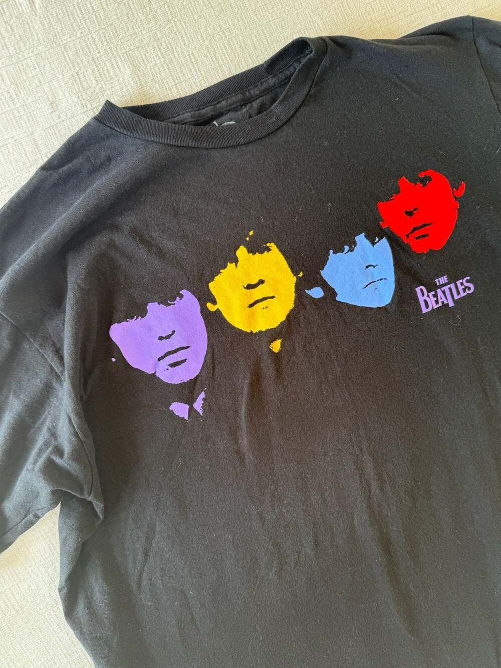 2010 The Beatles Pop Art Colorful Face Portraits Graphic T-Shirt XL